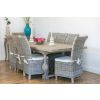 American Oak Solid Dining Table with 8 Latifa Dining Chairs - 0